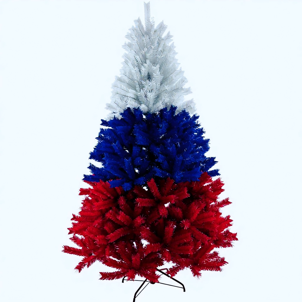 210CM Russian Flag PVC Christmas Tree