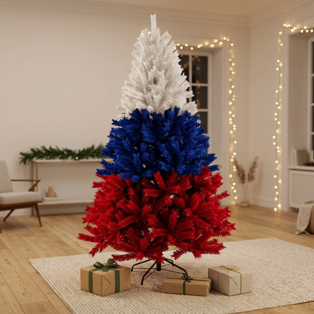 210CM Russian Flag PVC Christmas Tree