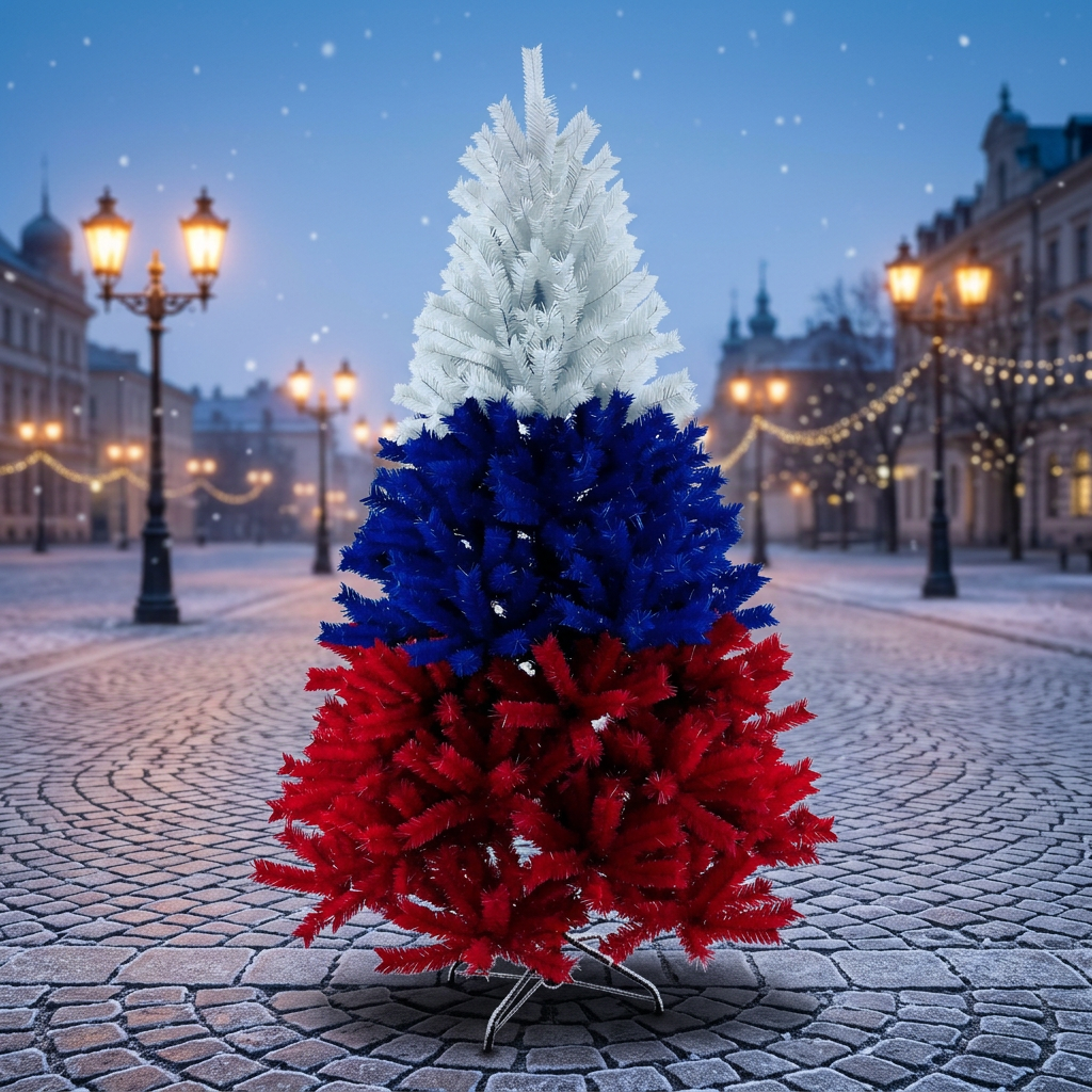 210CM Russian Flag PVC Christmas Tree
