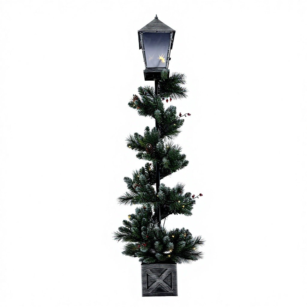 Spiral Lamp Post Christmas Tree
