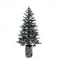 Floked PE Potted Christmas Tree