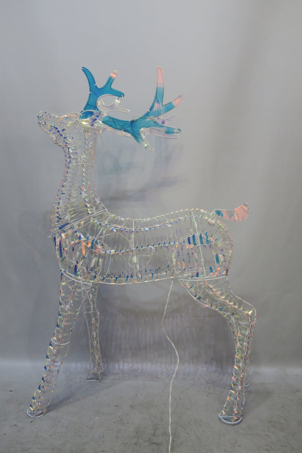 48" Iridescent Standing Reindeer with 105 LED Lights