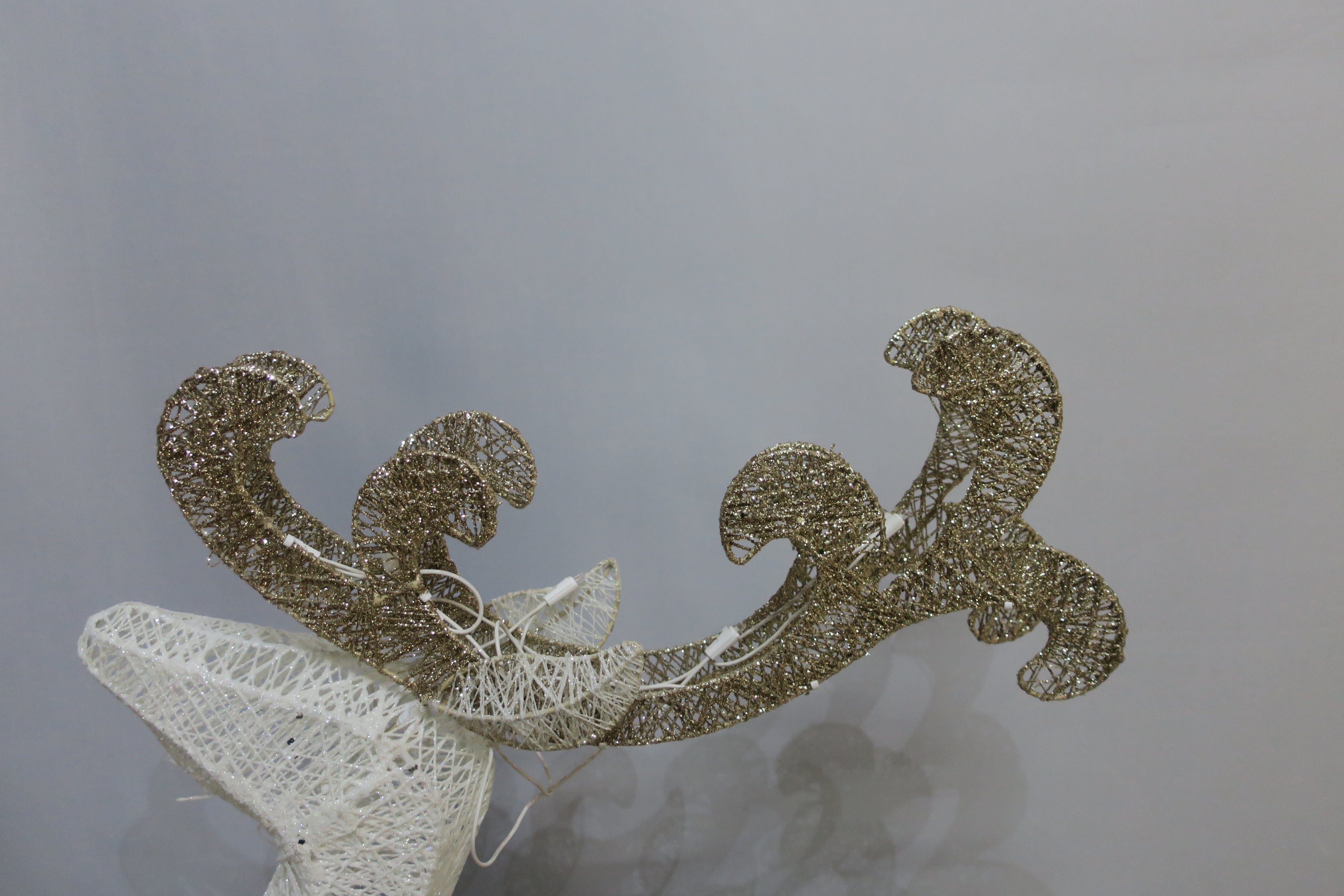48-inch reindeer & 38-inch sleigh light set with 140 LEDs.