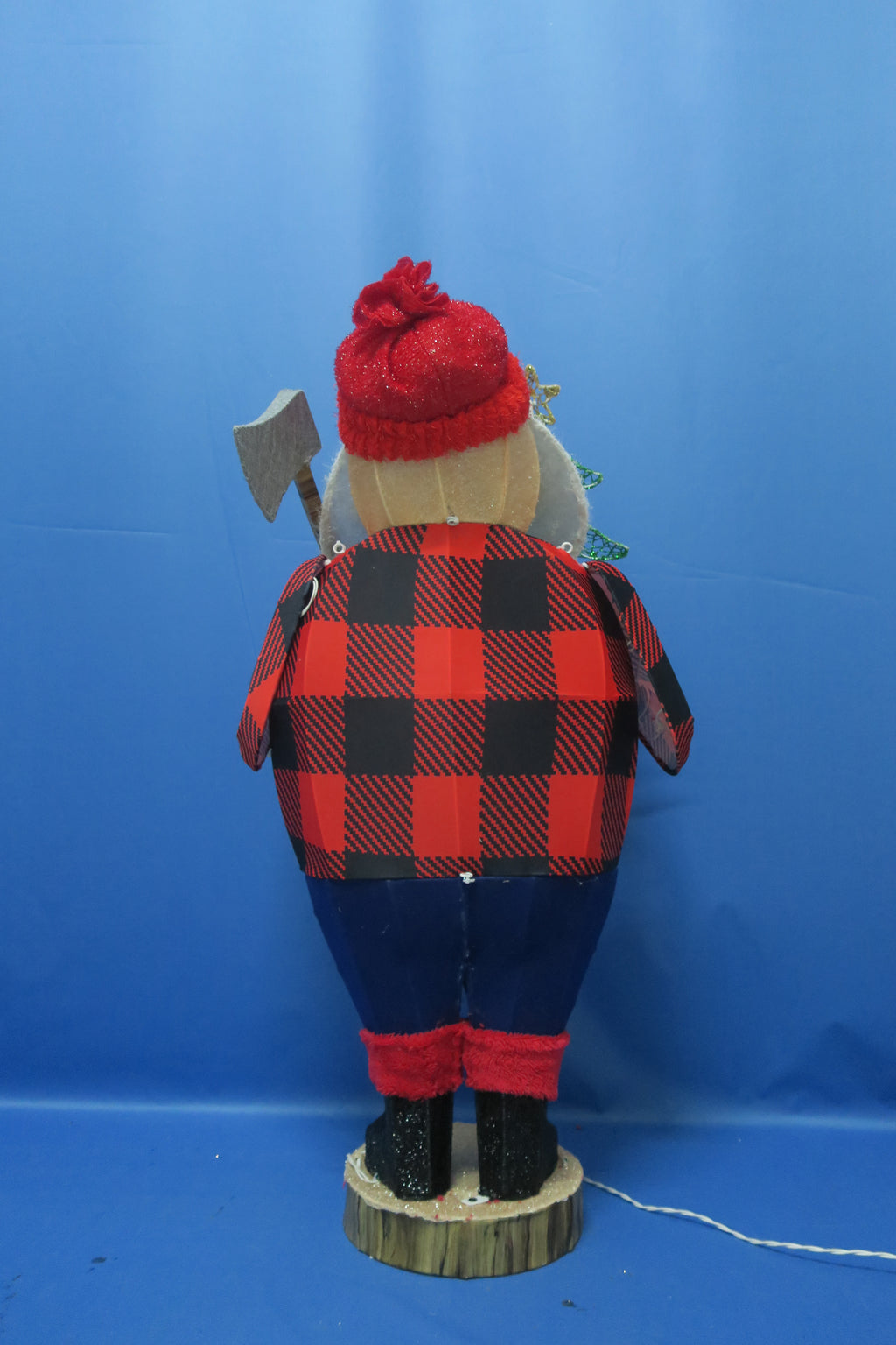 40-inch 70-light fabric lumberjack Santa Claus light