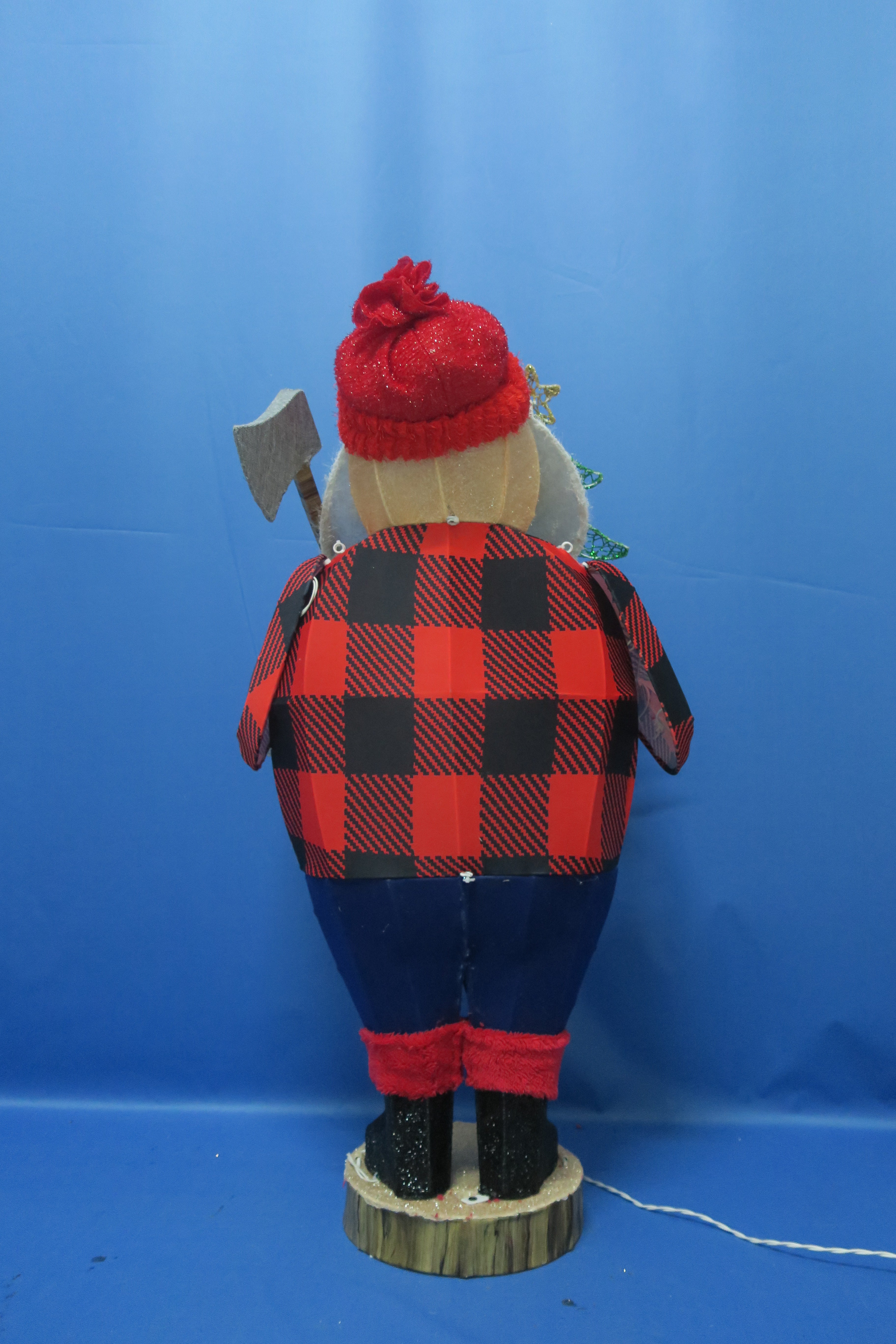 40-inch 70-light fabric lumberjack Santa Claus light