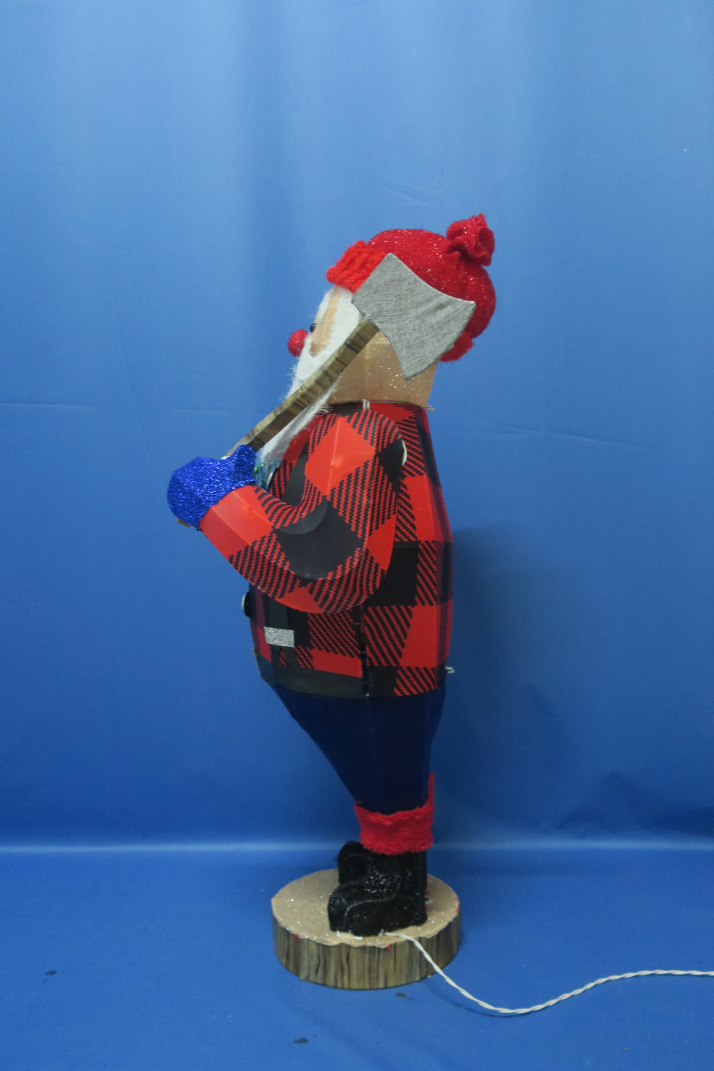40-inch 70-light fabric lumberjack Santa Claus light