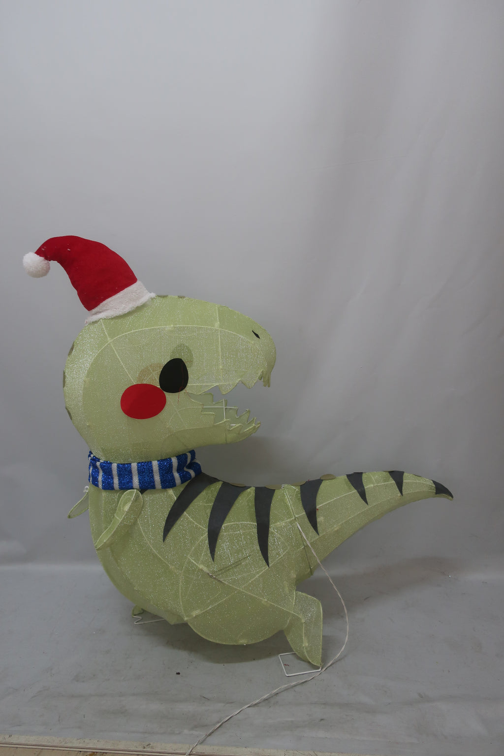 36-inch 80-light glittering fabric green dinosaur decoration