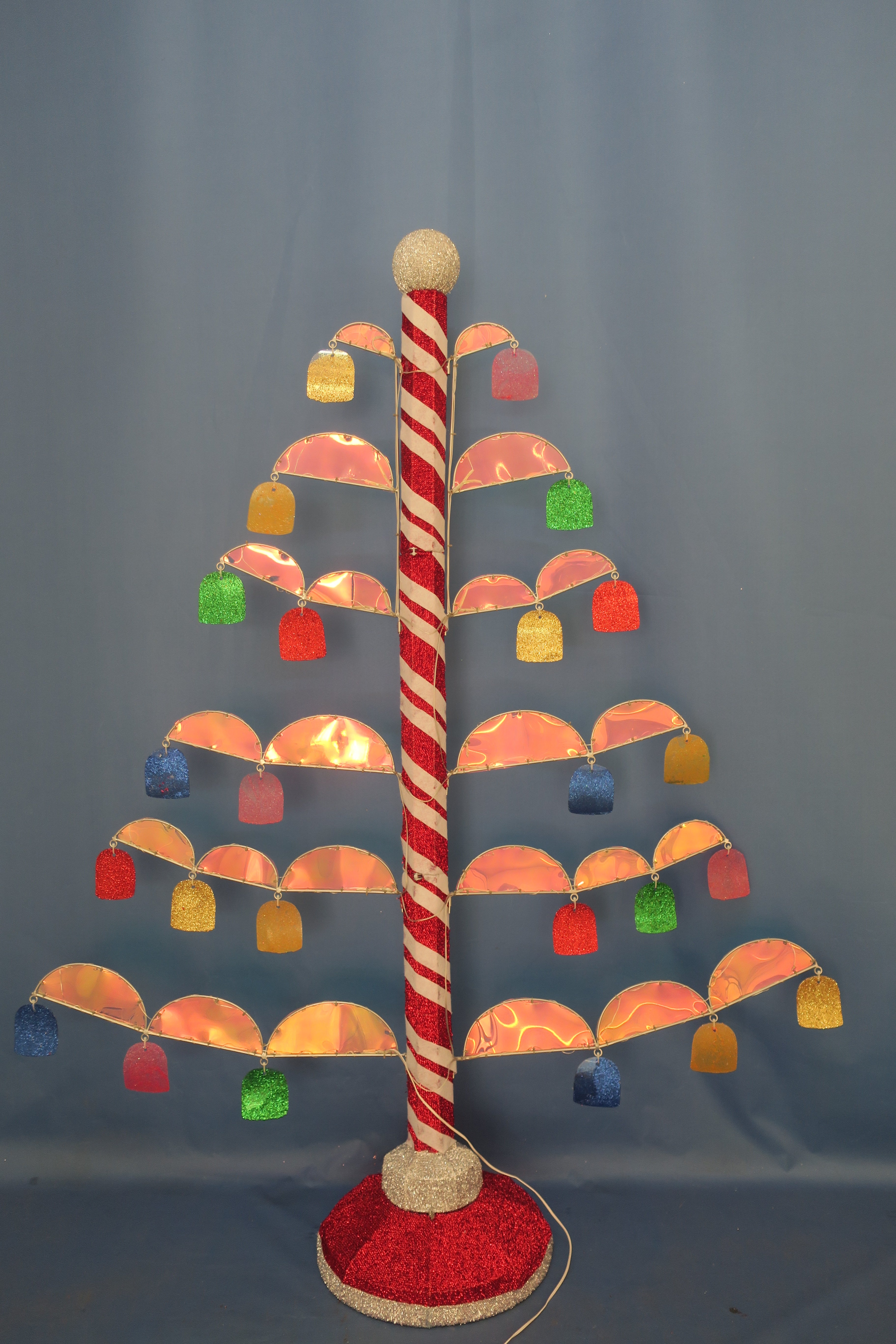 52-inch 120-light diamond-frame doe decoration with messy net & rainbow film