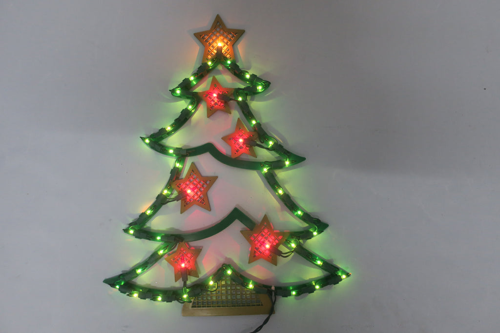 18-inch 43-light plastic frame Christmas tree decorative light.