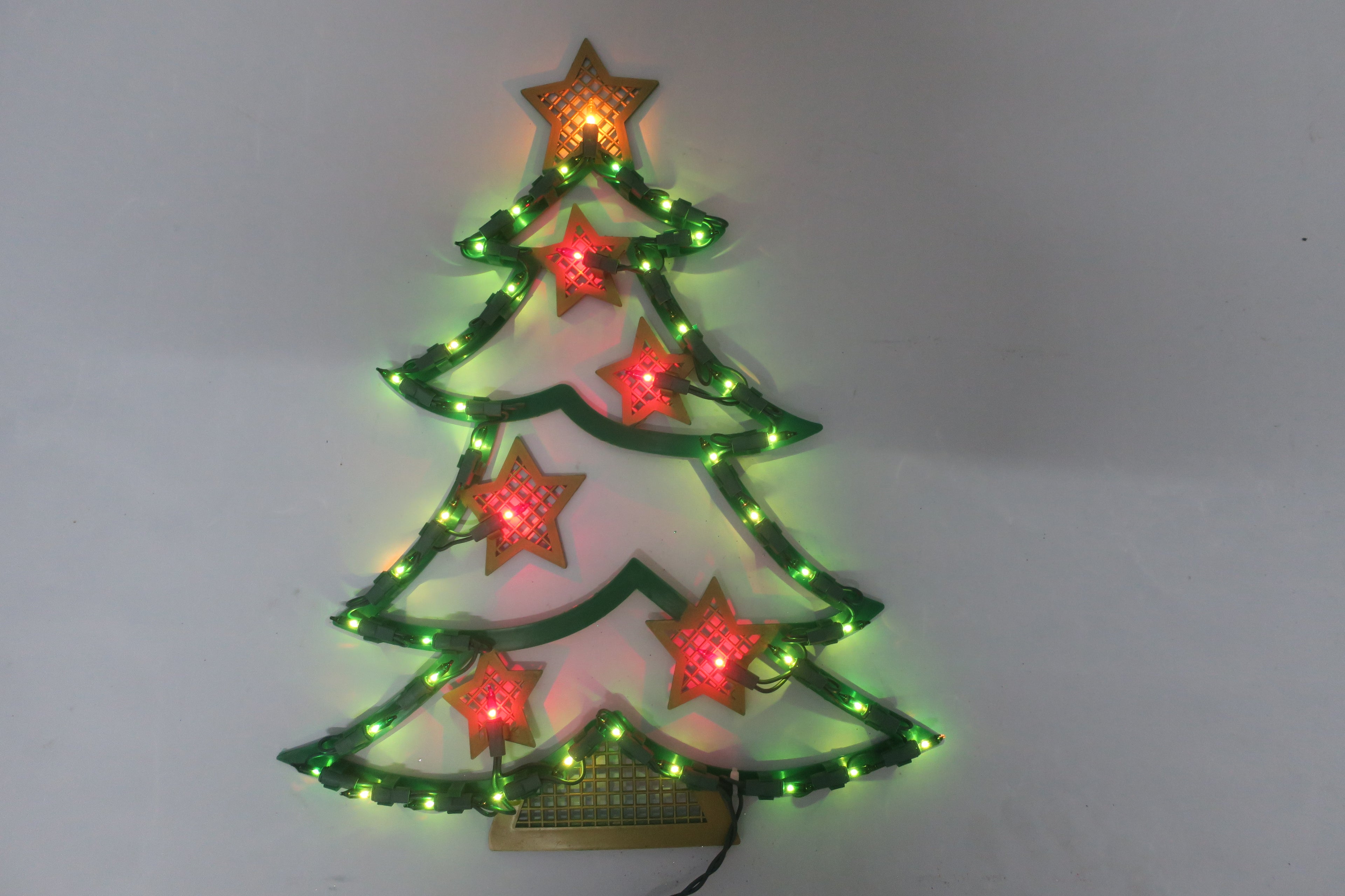 18-inch 43-light plastic frame Christmas tree decorative light.