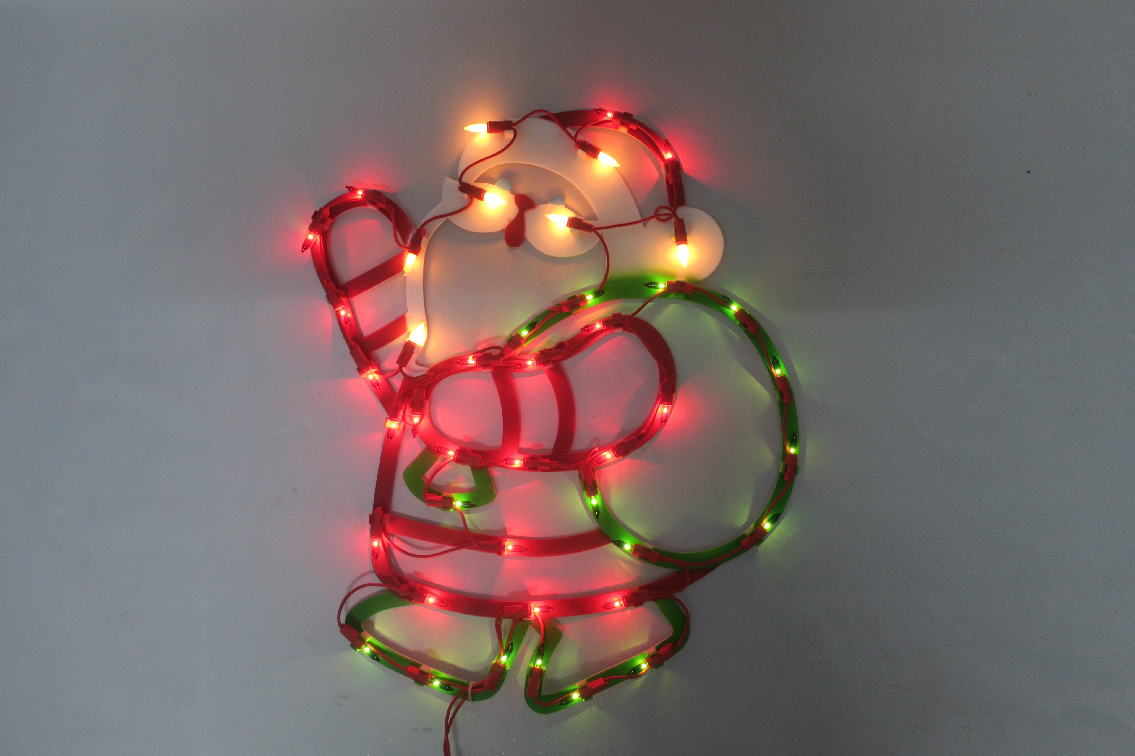 17.5-inch 43-light plastic frame Santa backpack light.
