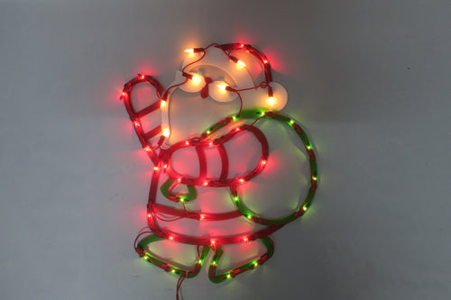 17.5-inch 43-light plastic frame Santa backpack light.