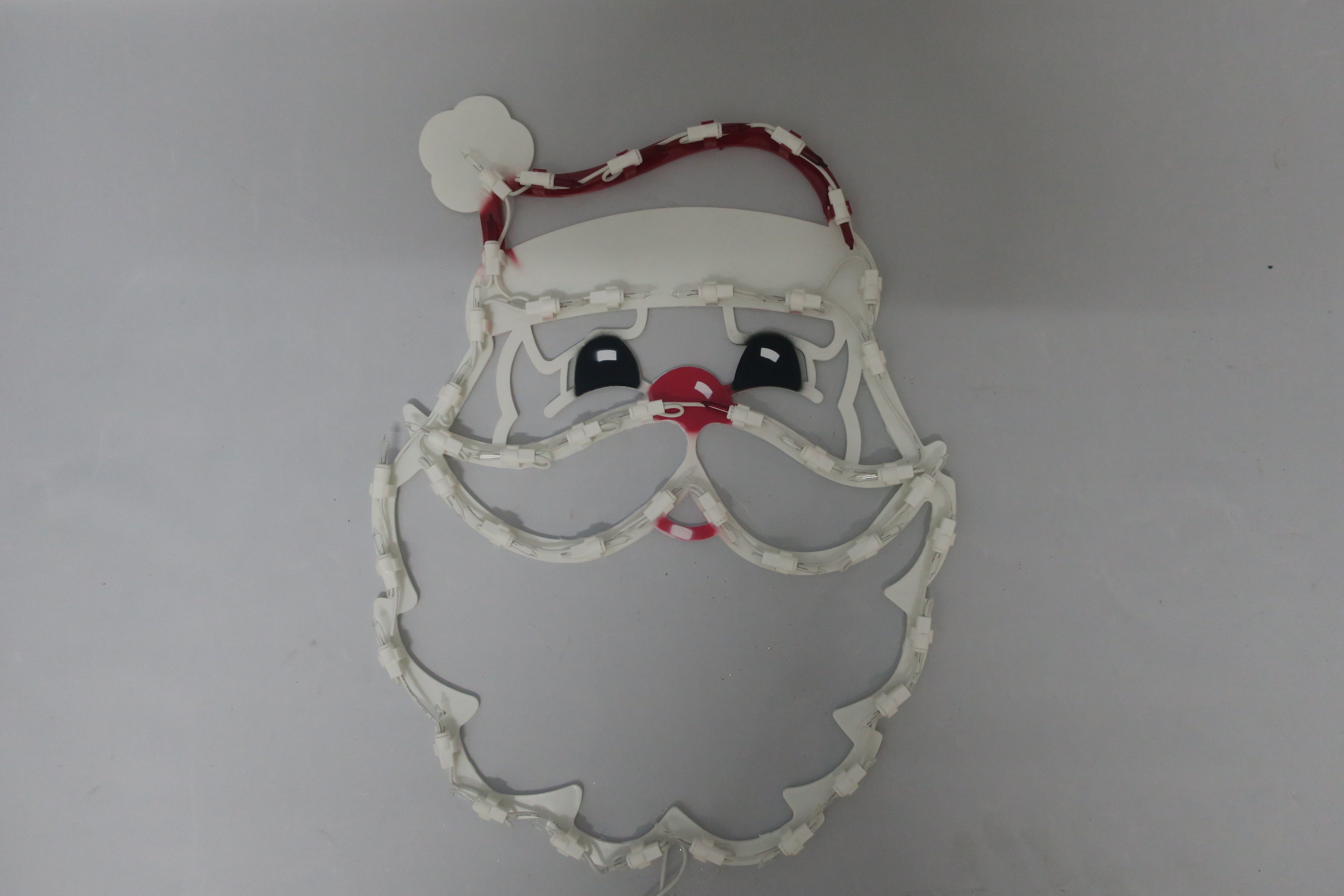 17-inch 43-light plastic frame Santa head decorative light.