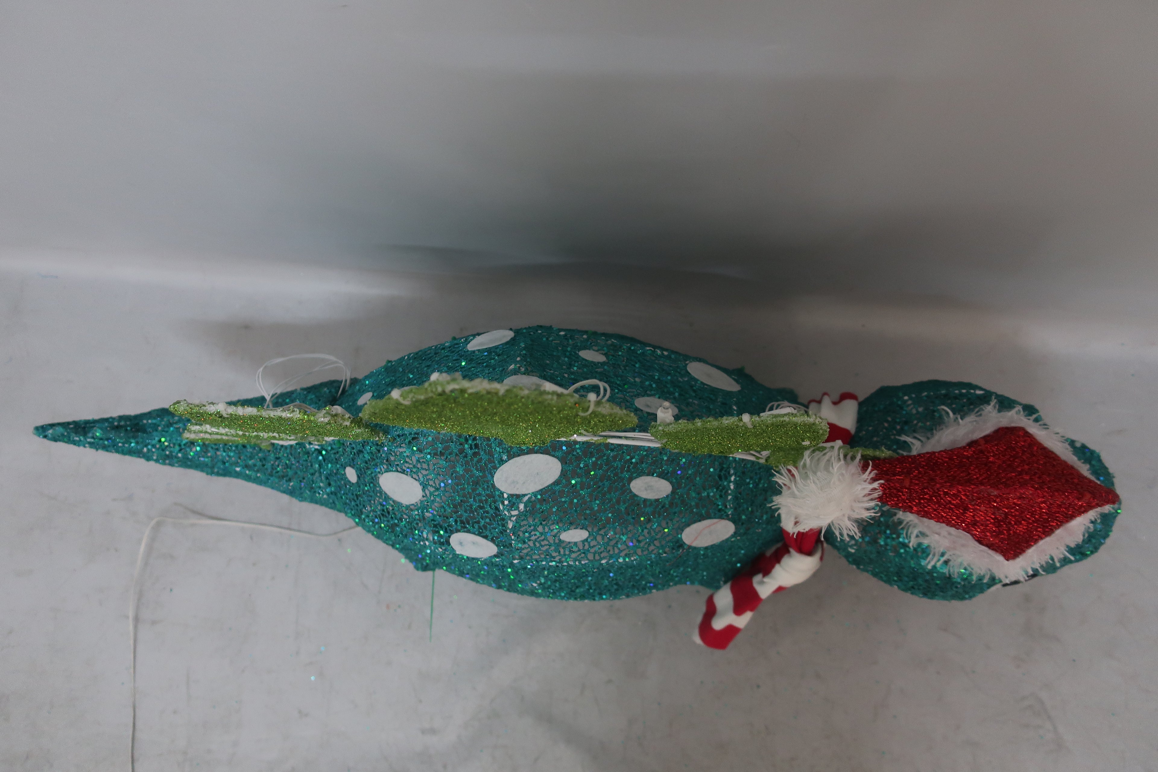 38-inch 80-light fabric-wrapped crawling dinosaur decoration