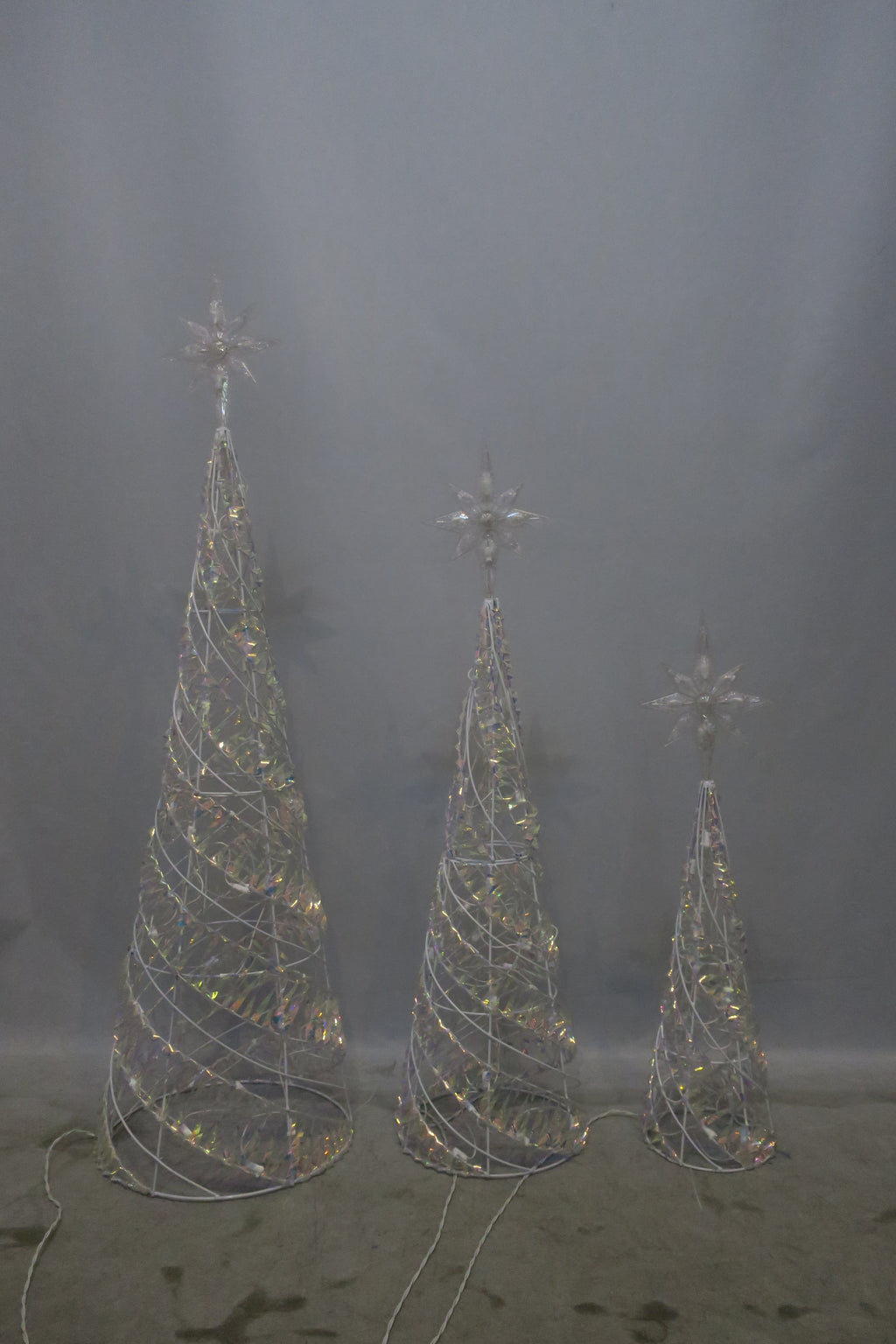 50/40/30-inch twisted rainbow film spiral tree lights