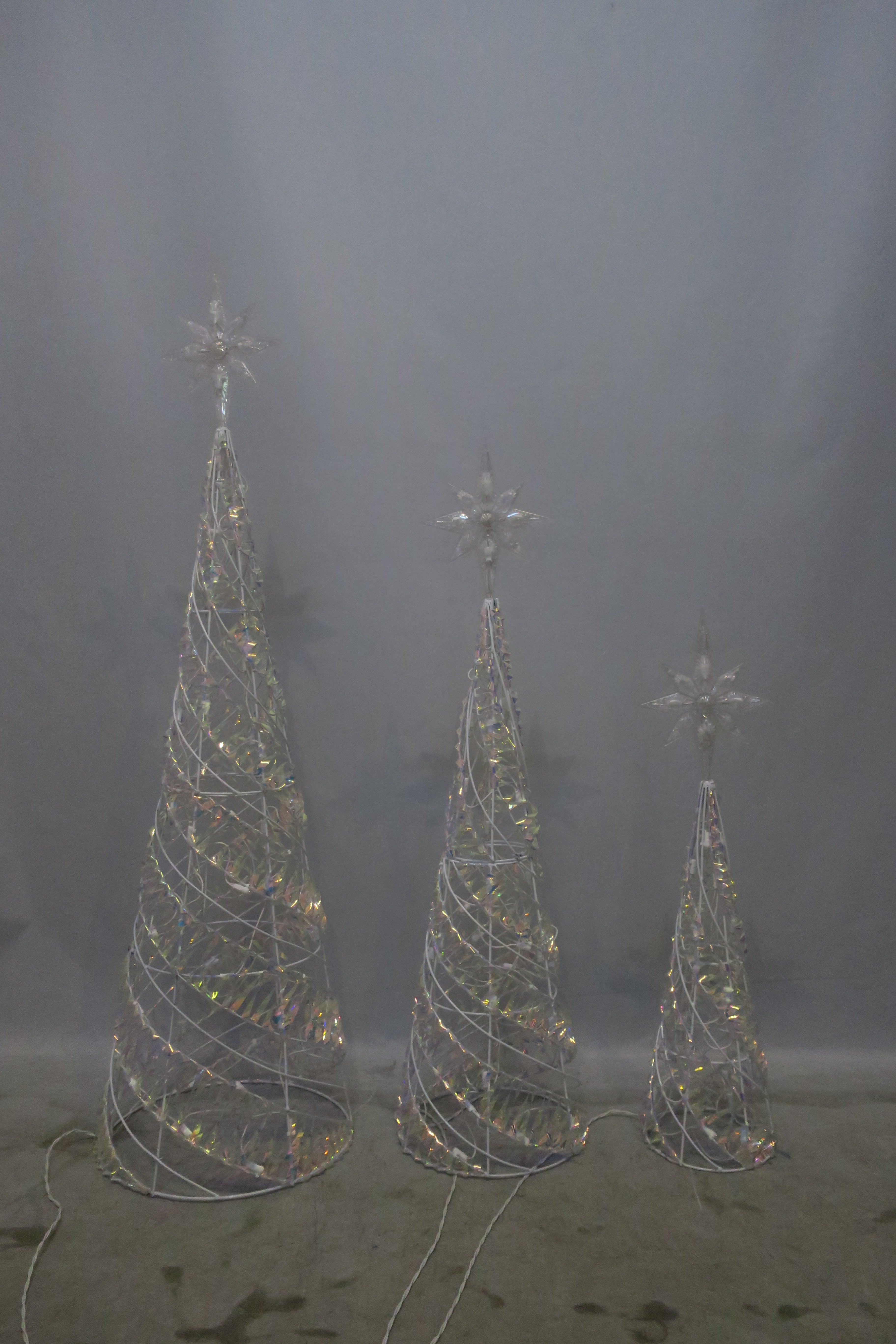 50/40/30-inch twisted rainbow film spiral tree lights