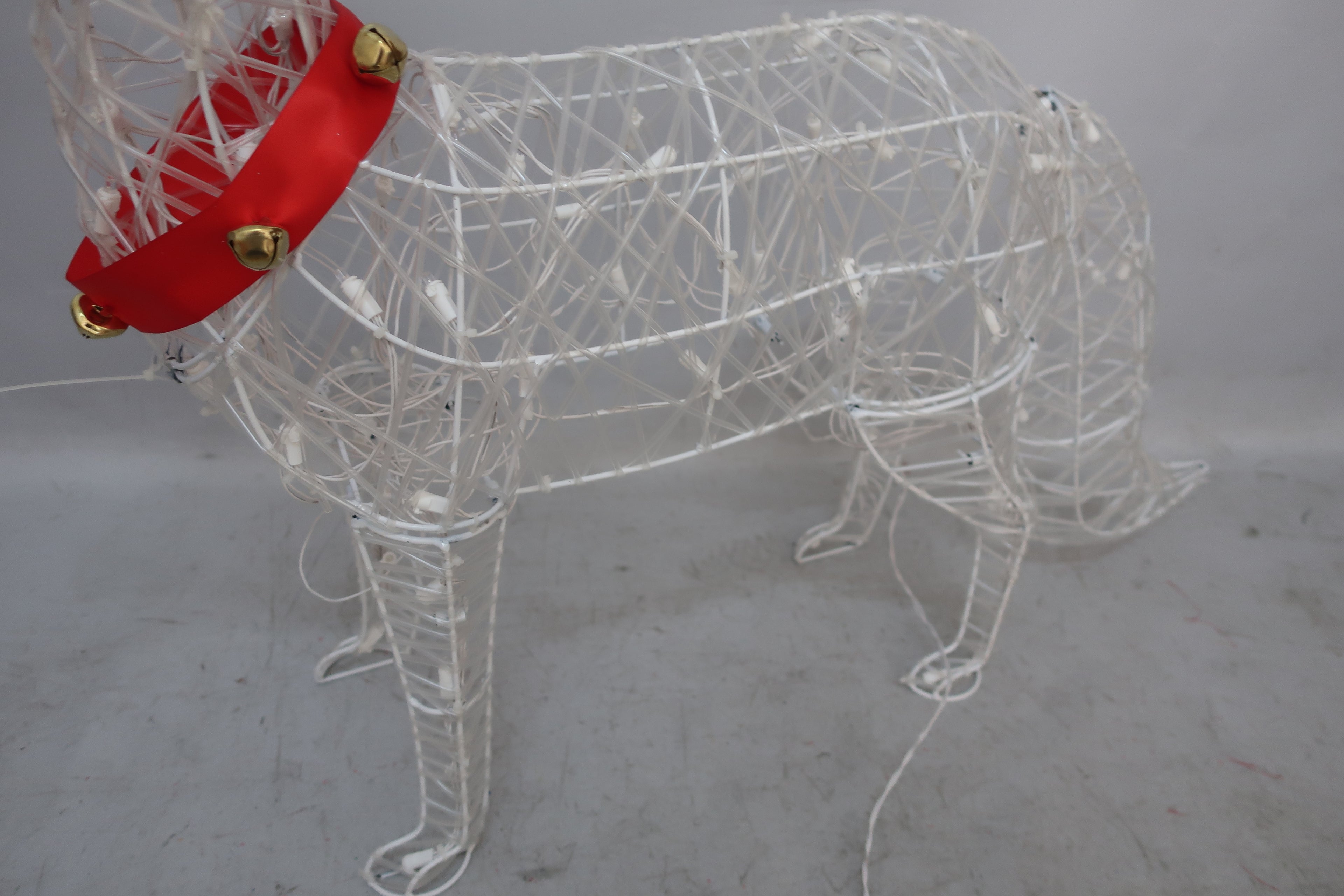36-inch 70-light transparent tube-wrapped fox decoration