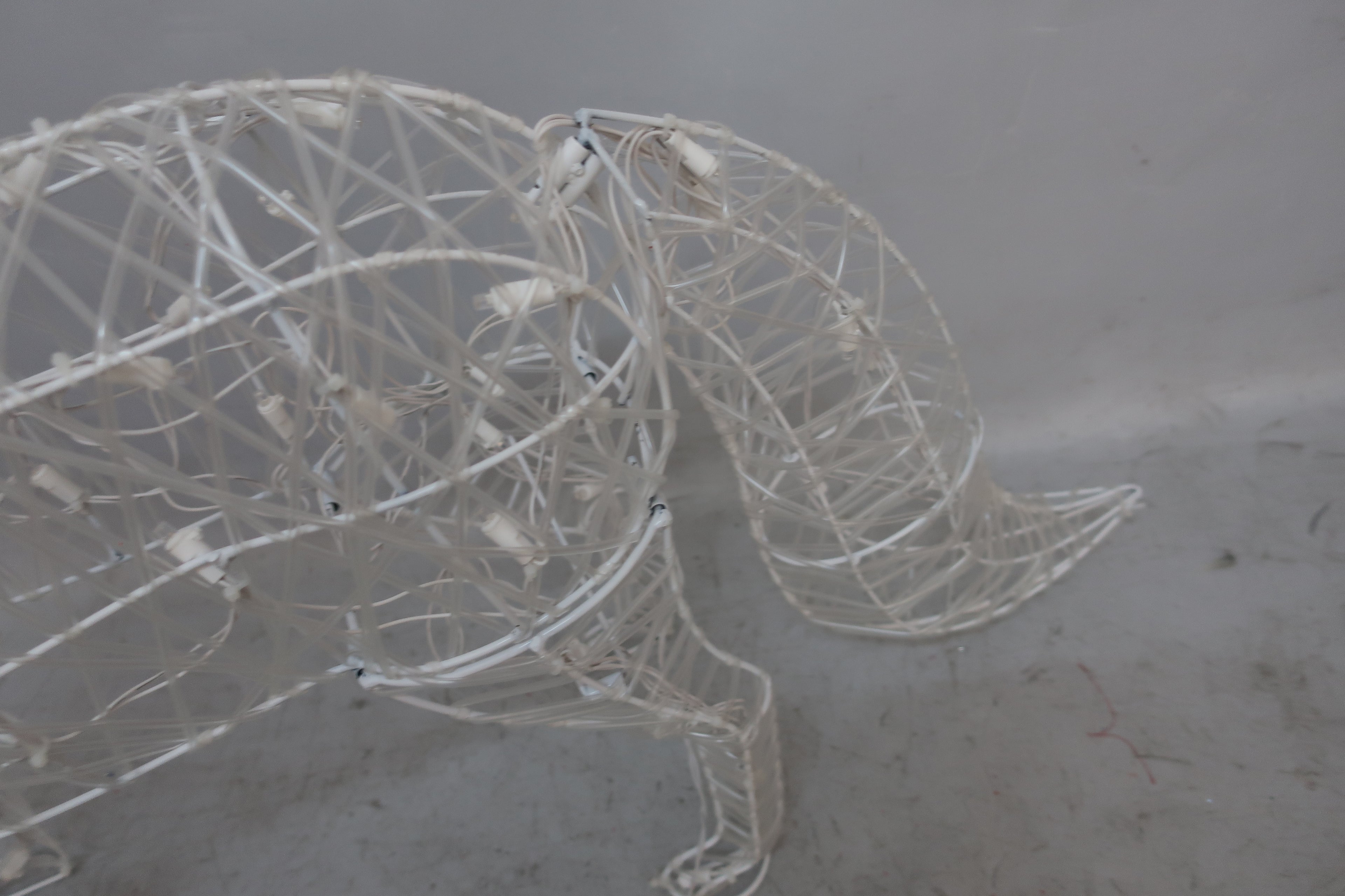 36-inch 70-light transparent tube-wrapped fox decoration