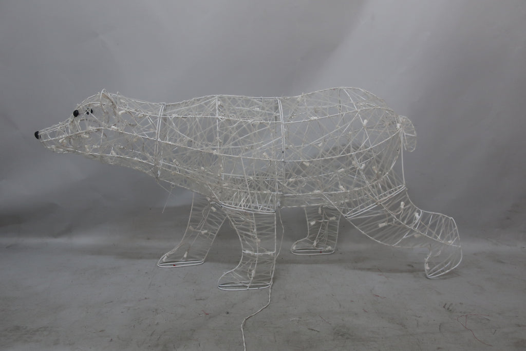 48-inch 105-light polar bear decoration with clear tube wrapped around