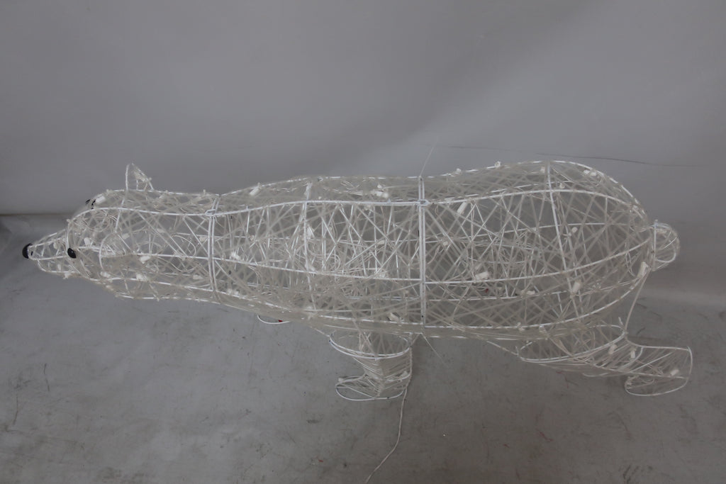48-inch 105-light polar bear decoration with clear tube wrapped around