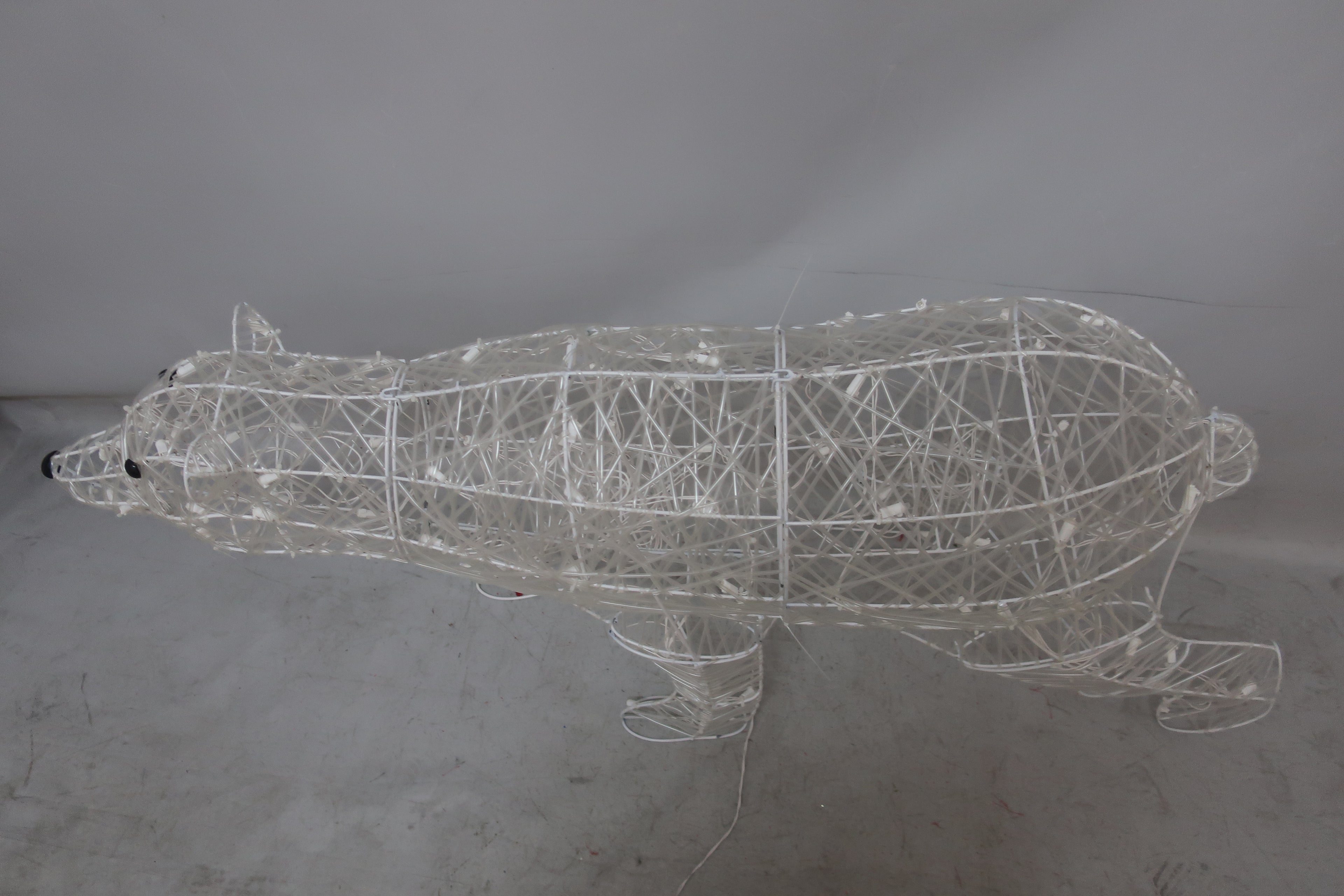 48-inch 105-light polar bear decoration with clear tube wrapped around