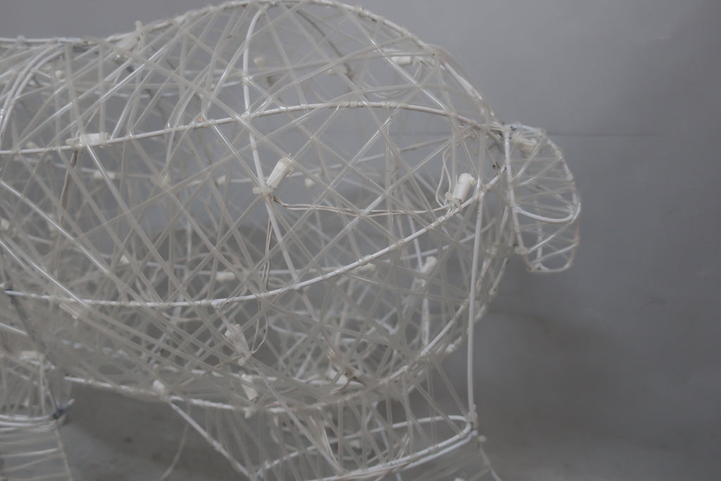 48-inch 105-light polar bear decoration with clear tube wrapped around