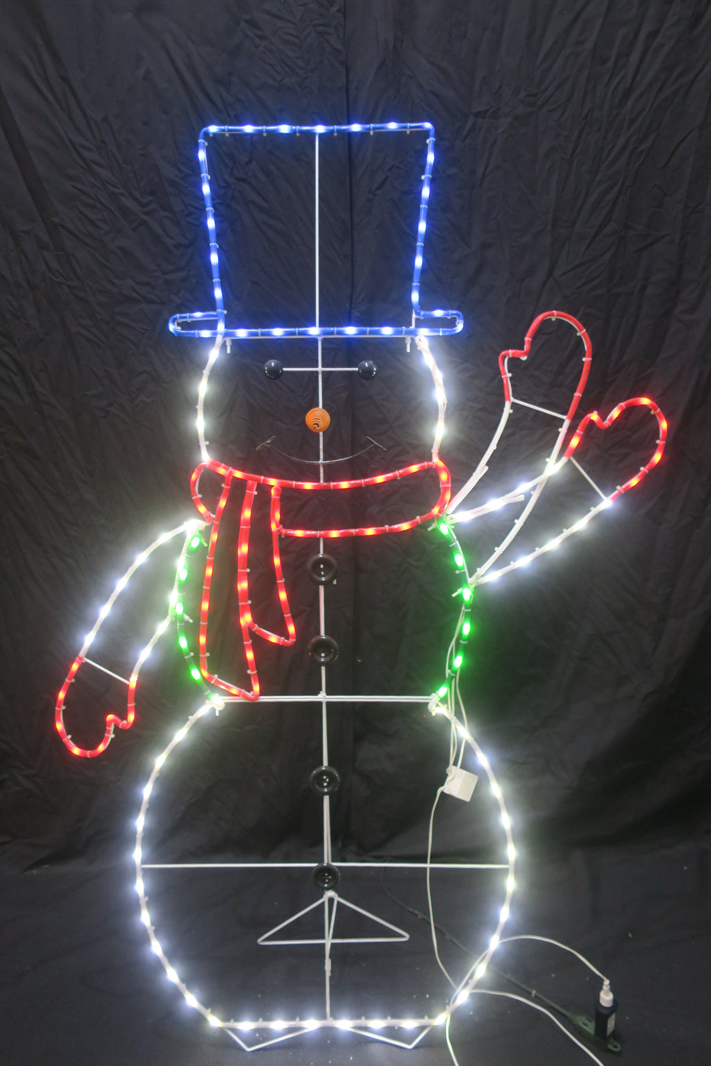 60-inch 210-Light Animated Waving Snowman Light