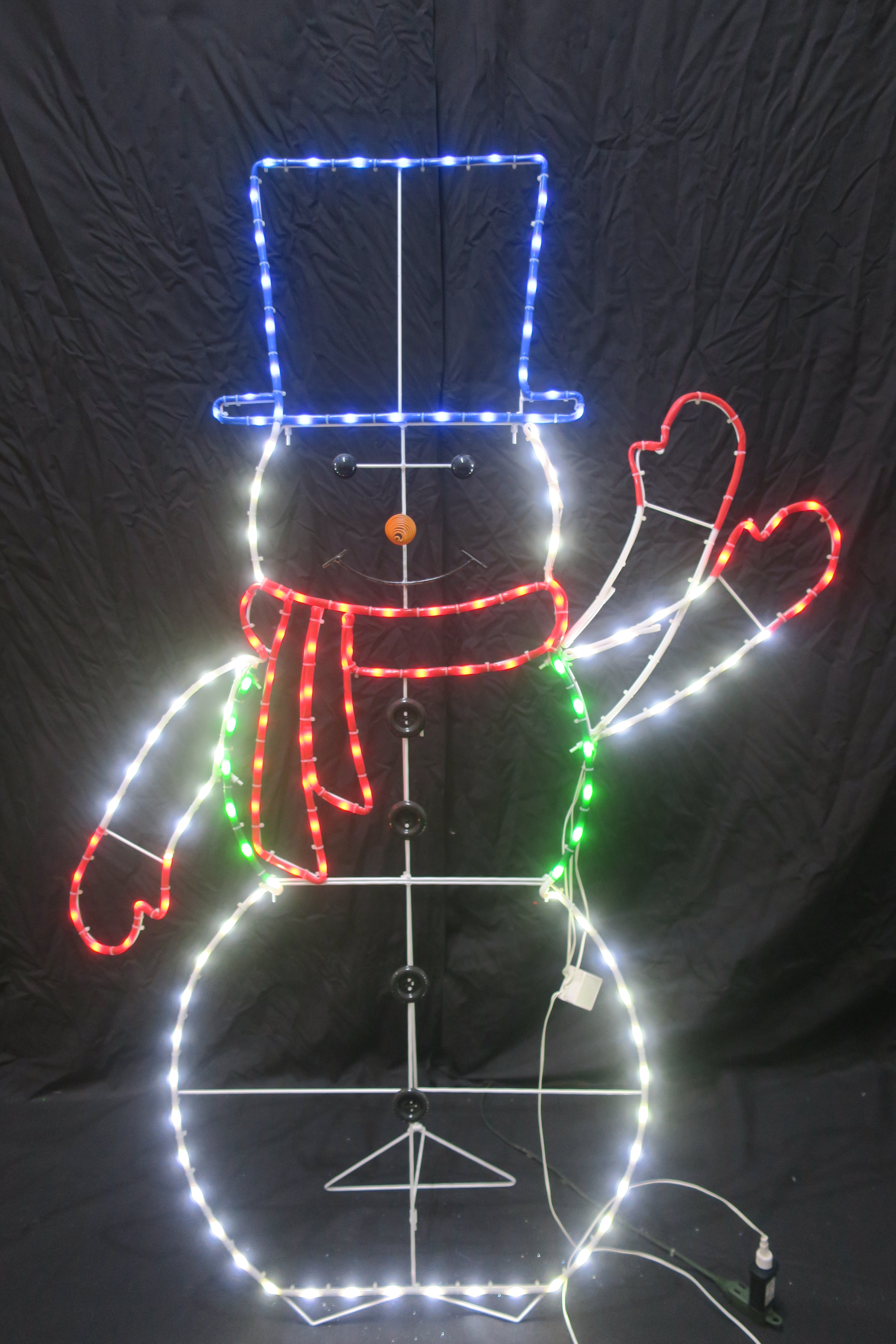 60-inch 210-Light Animated Waving Snowman Light