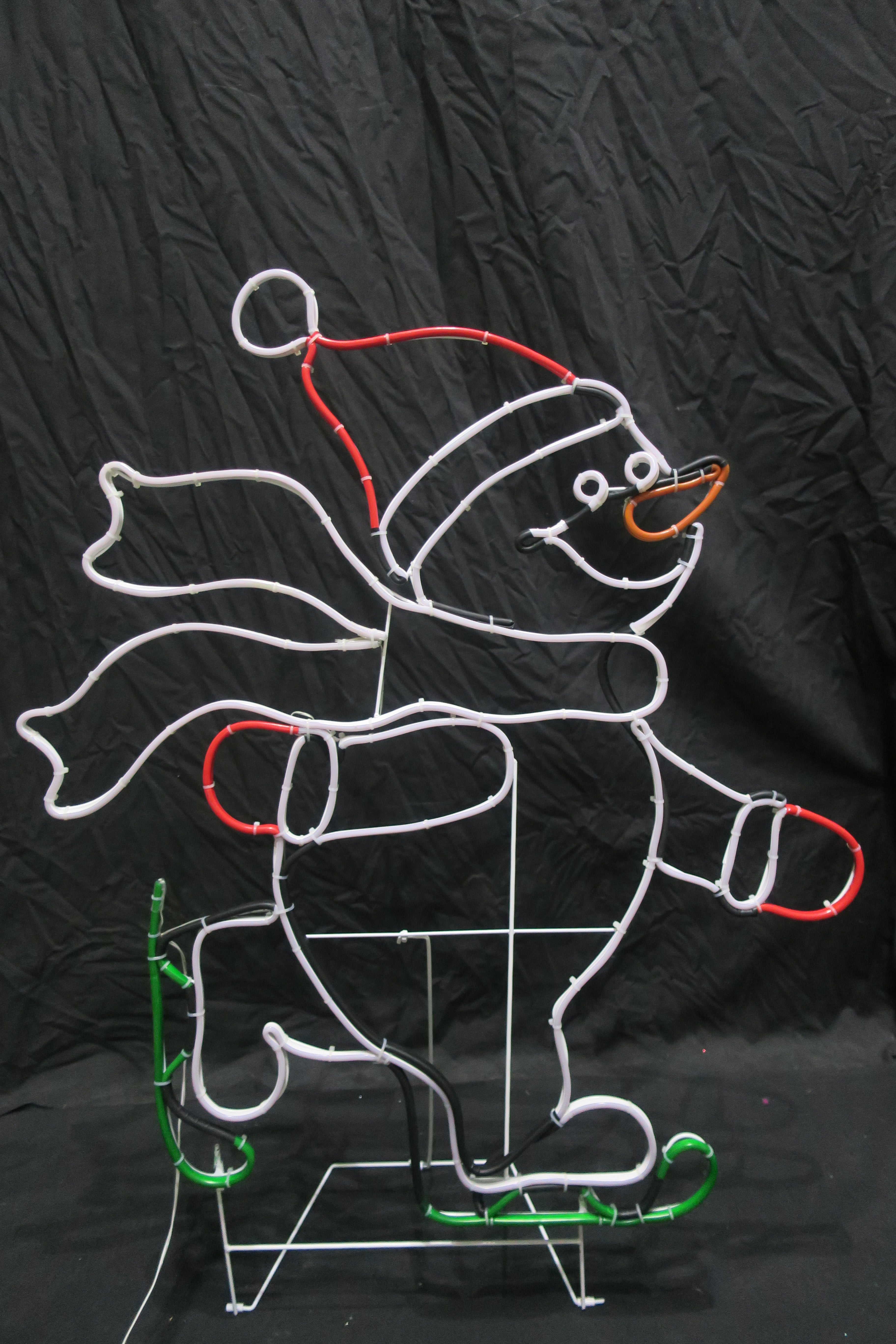 39-inch Skating Snowman Neon Tube Light
