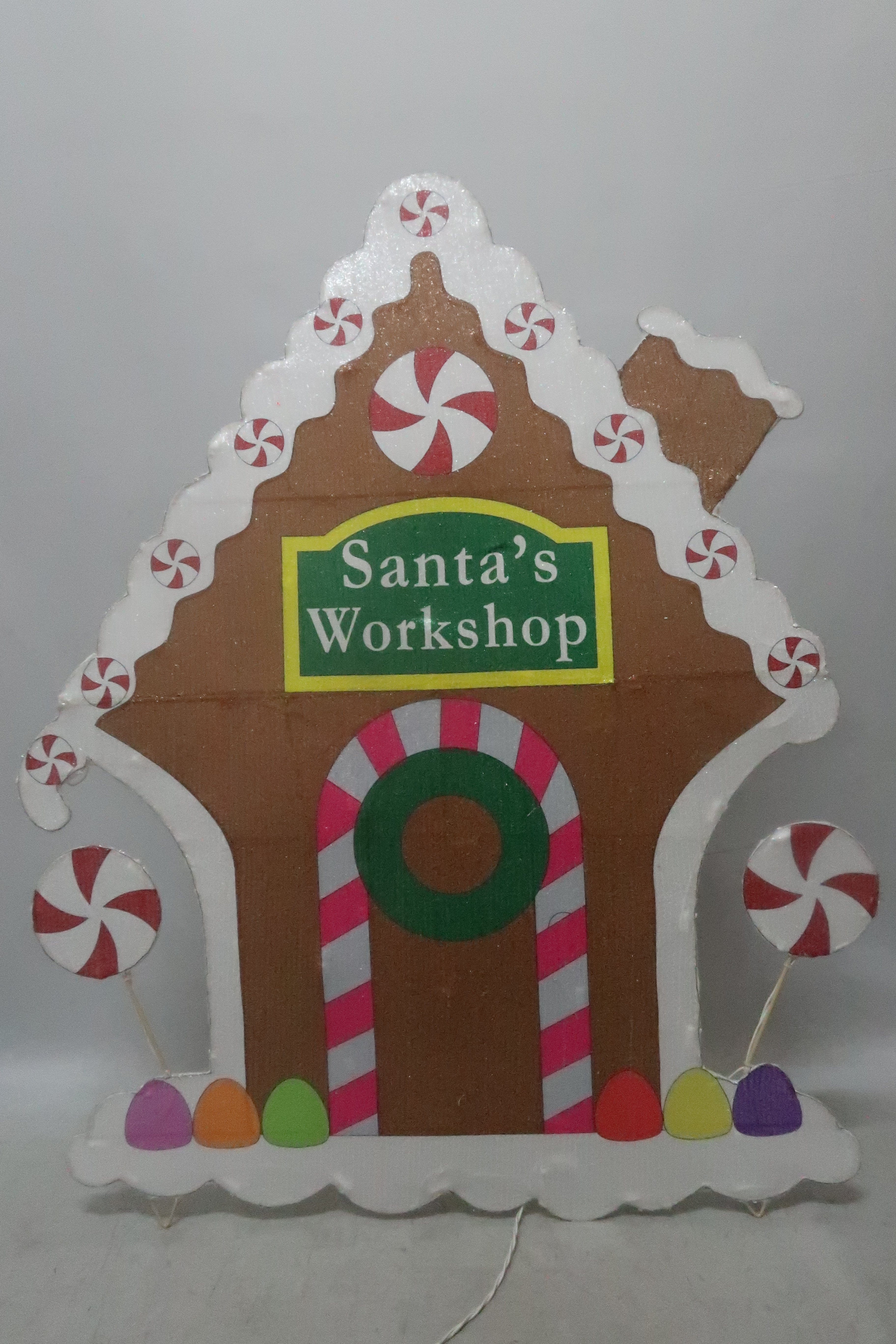 42-inch 70-Light Fabric 2D Gingerbread House Light