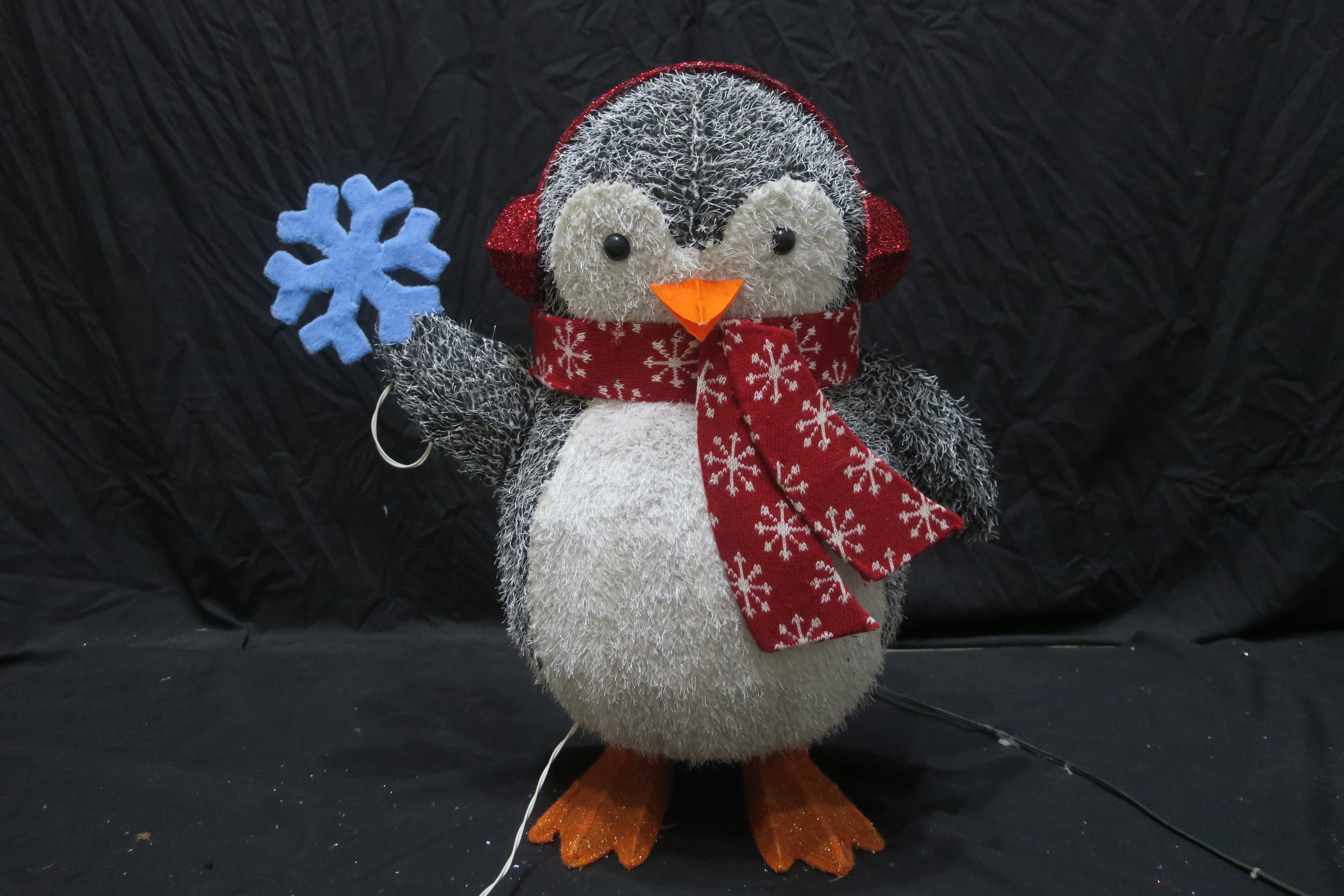 26-inch 80-Light Fabric Penguin Light.