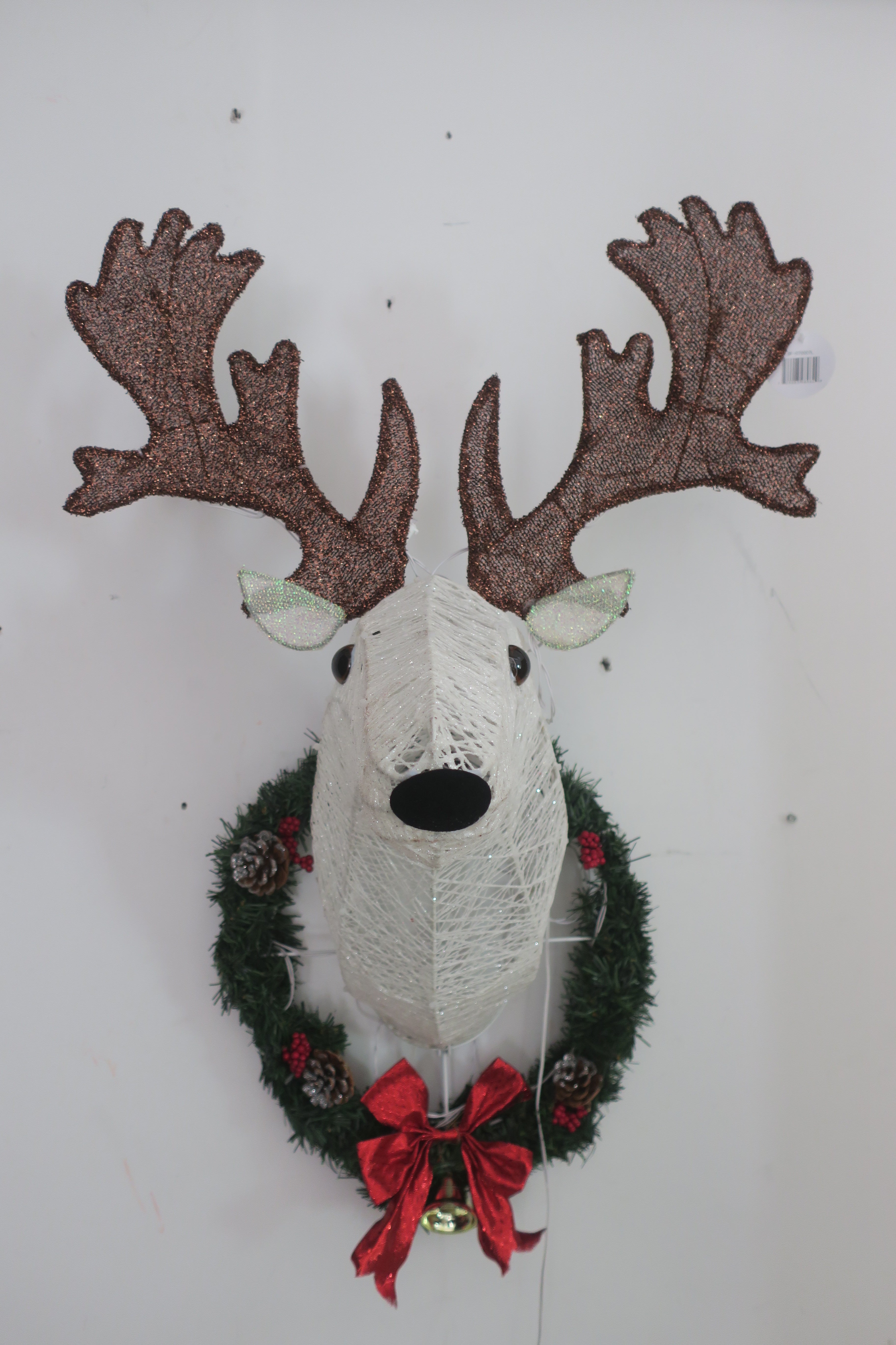 29-inch 70-Light Cotton-Wrapped Reindeer Head Light
