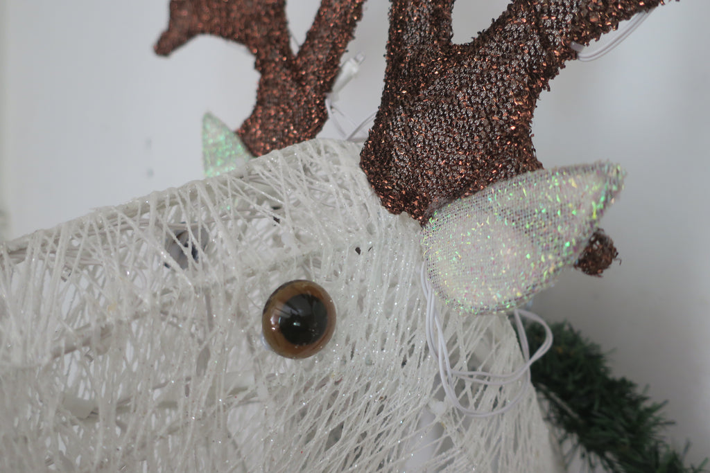 29-inch 70-Light Cotton-Wrapped Reindeer Head Light