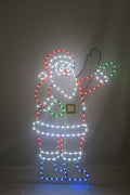 60-inch 225-Light Waving Santa Light