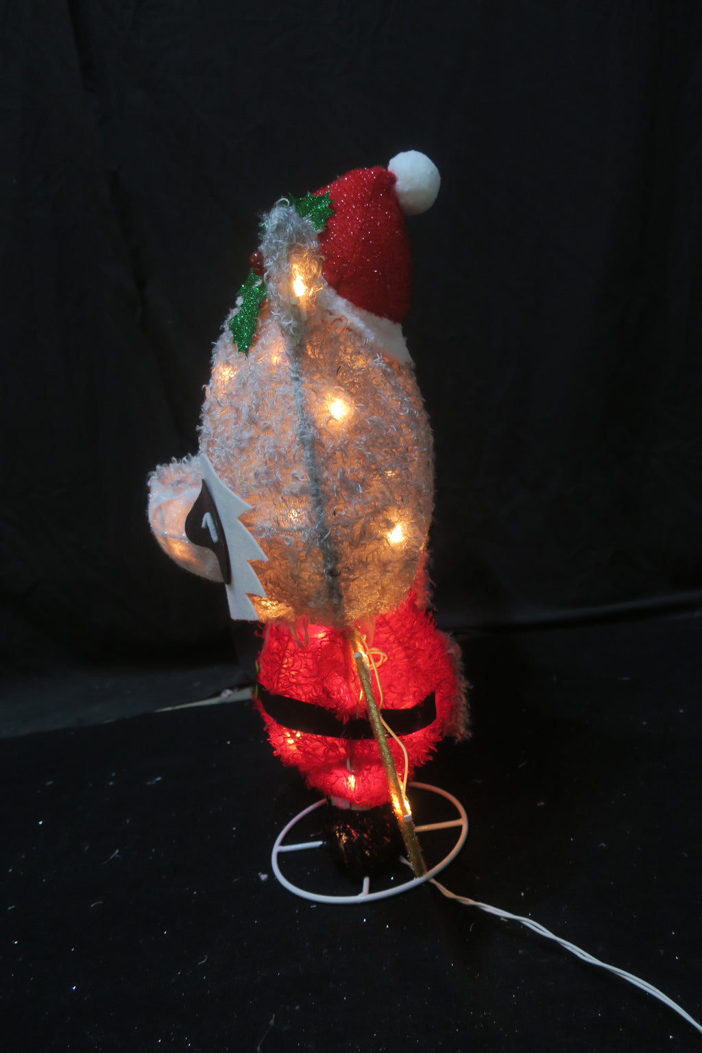 23-inch 35-light plush raccoon decorative light