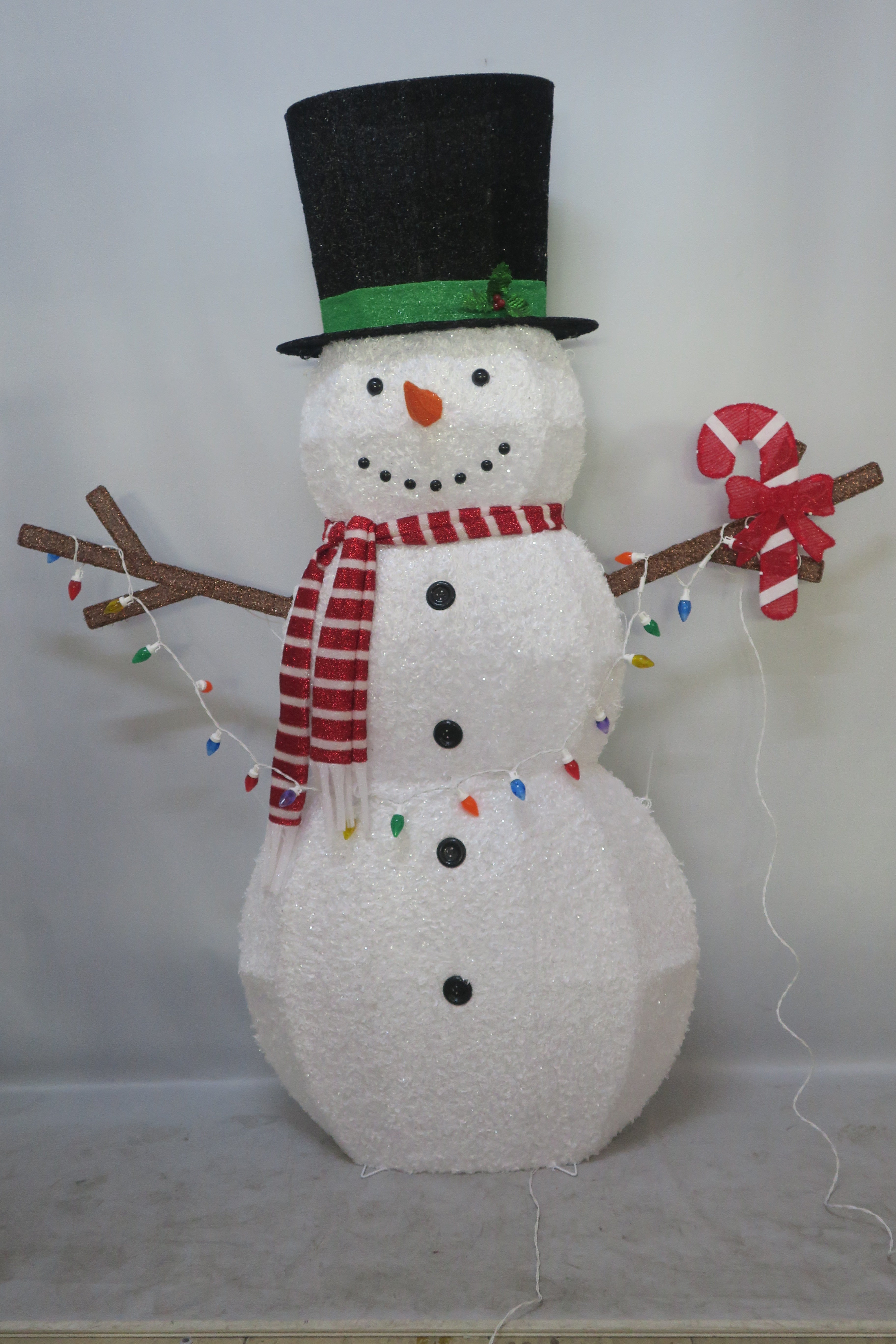 72-inch 105-light snowman decoration with velvet cloth