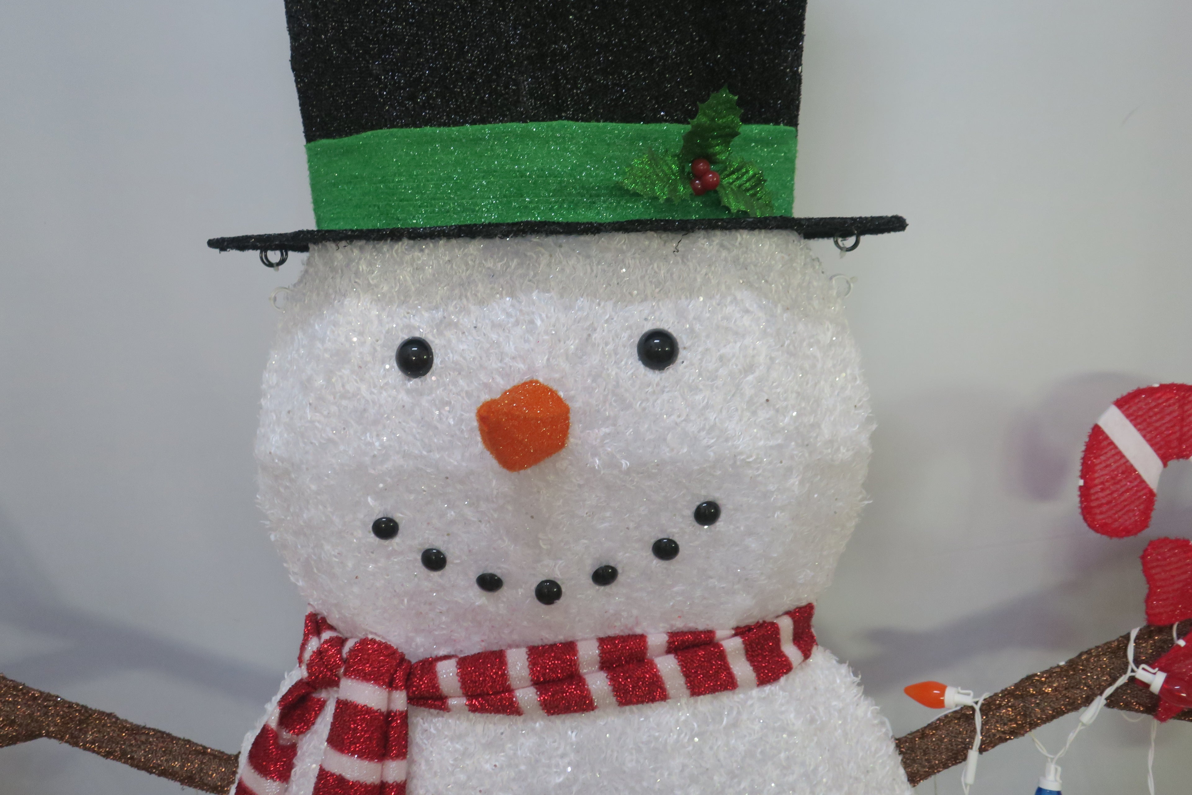 72-inch 105-light snowman decoration with velvet cloth