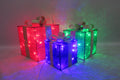 Set of 3 Lighted Gift Boxes (10/12/14") with 70 LEDs