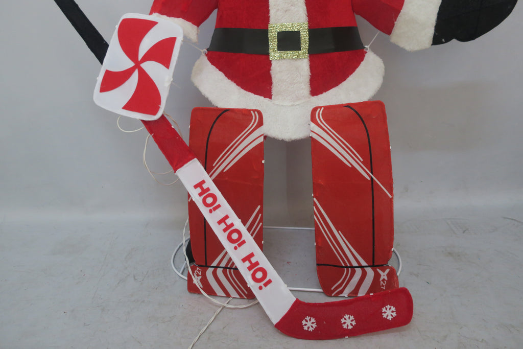 39-inch 100-light fabric-wrapped hockey husband decoration