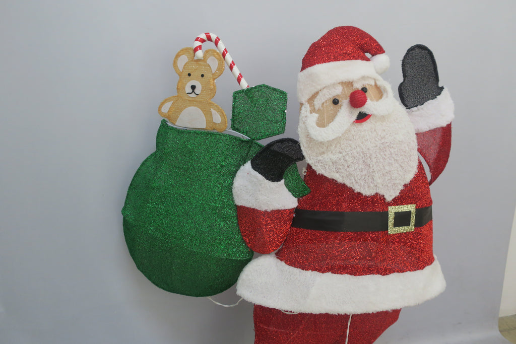 46-inch 105-light onion cloth backpack Santa decoration