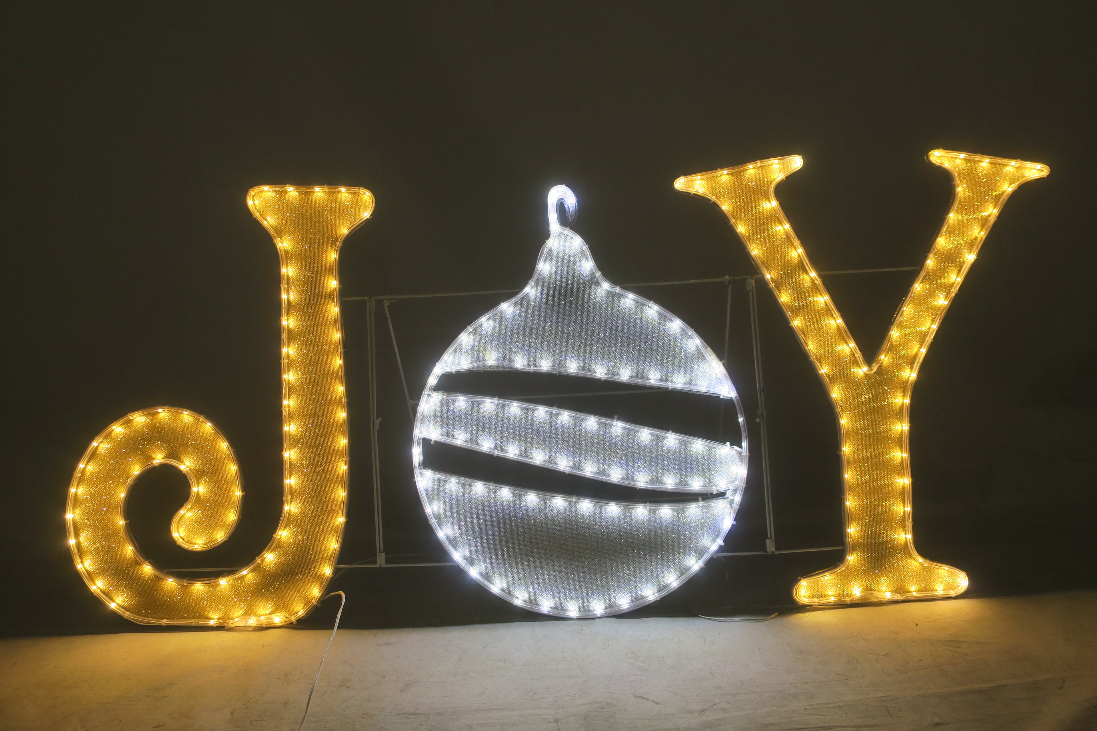 22-inch 105-light fabric-wrapped tube light "JOY" decoration