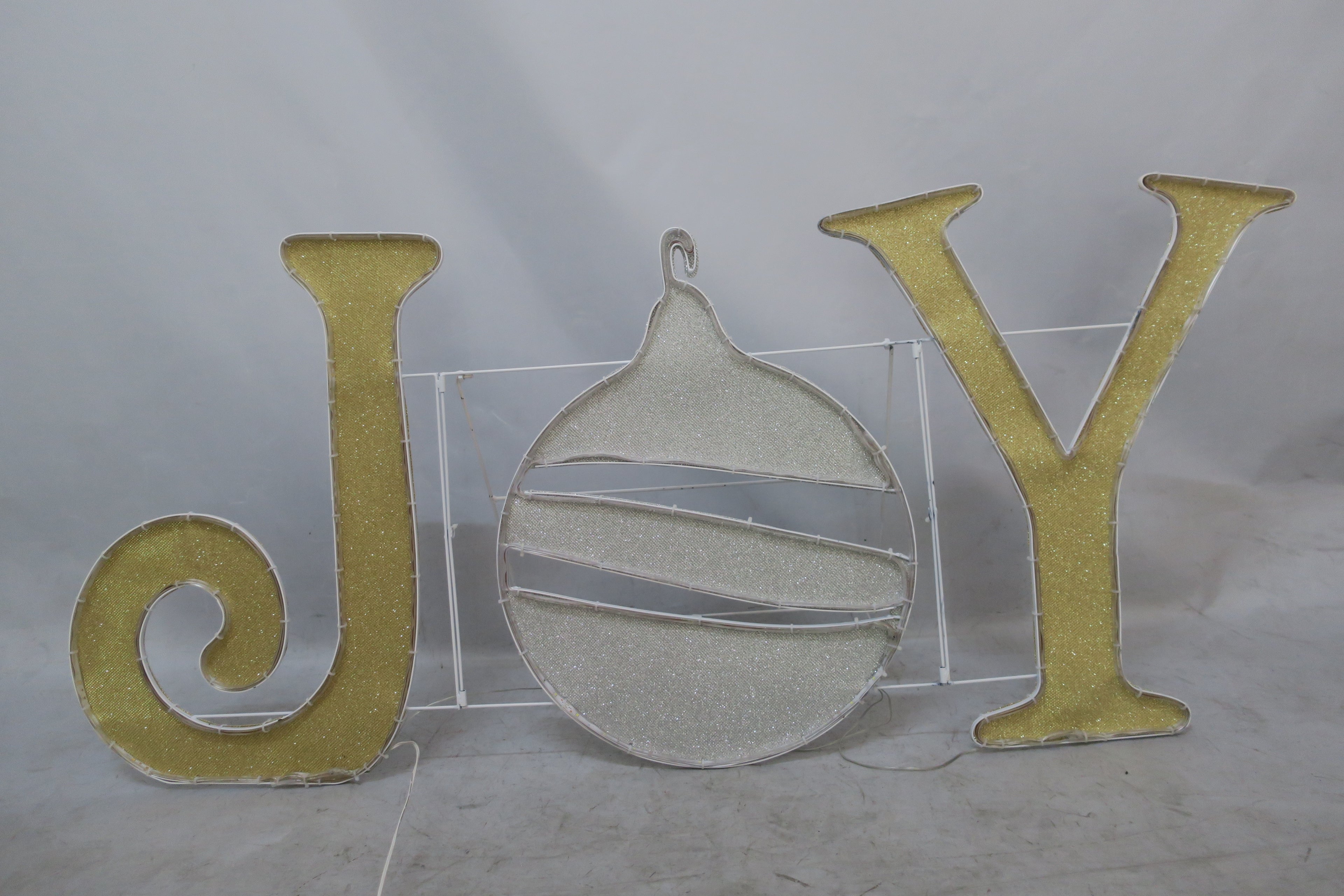 22-inch 105-light fabric-wrapped tube light "JOY" decoration