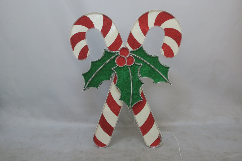 36-inch 105-light fabric-wrapped tube light double cane decoration