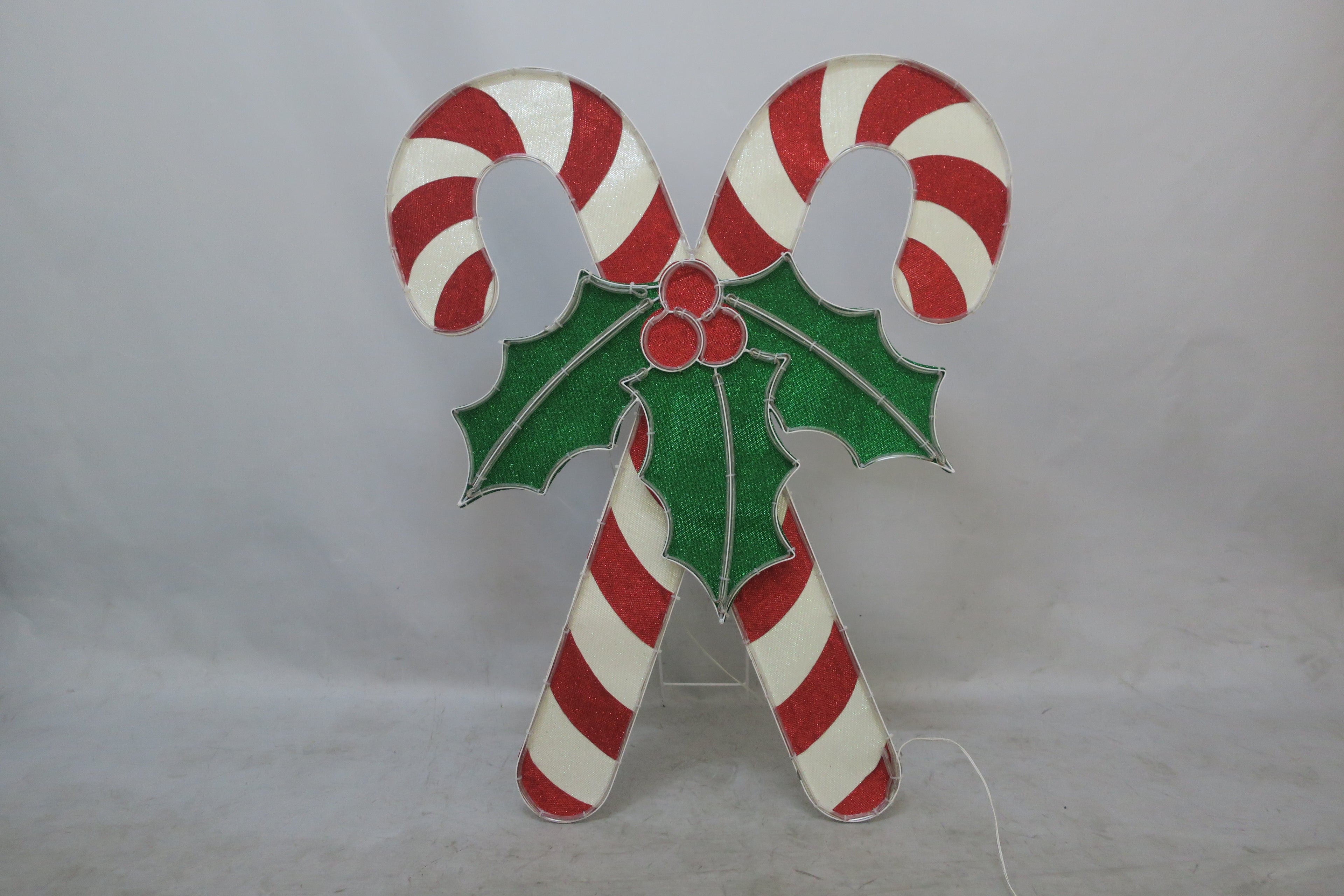 36-inch 105-light fabric-wrapped tube light double cane decoration