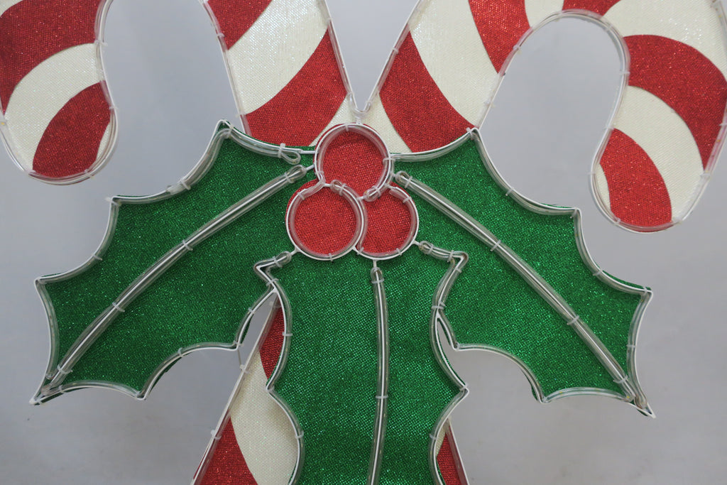 36-inch 105-light fabric-wrapped tube light double cane decoration