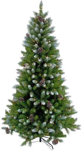 Green PVC Tip Christmas Tree with Metal Fork Stand