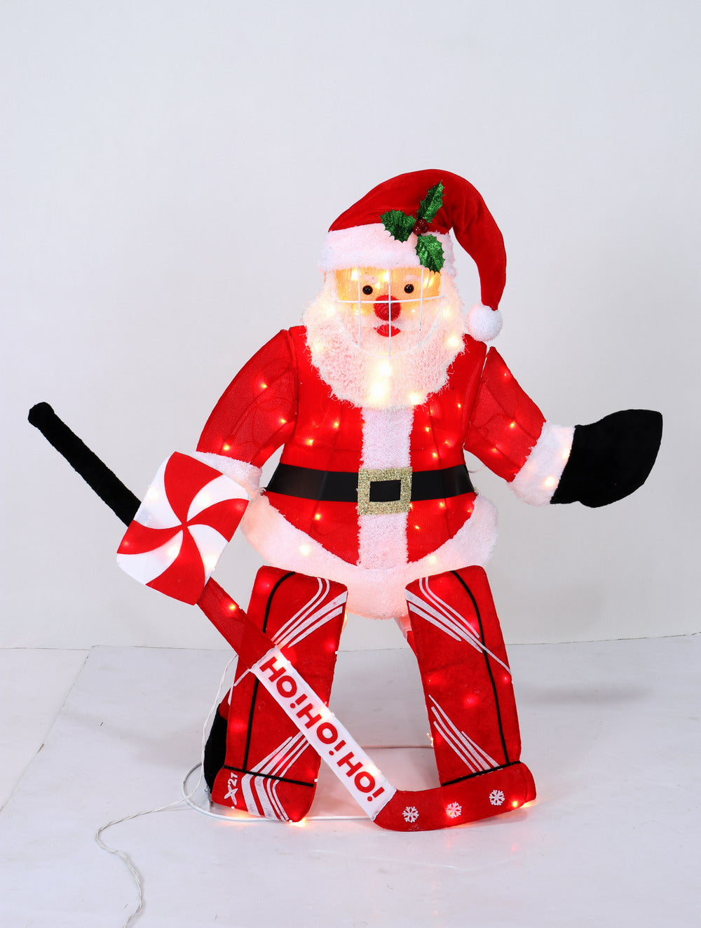 39-inch 100-light fabric-wrapped hockey husband decoration