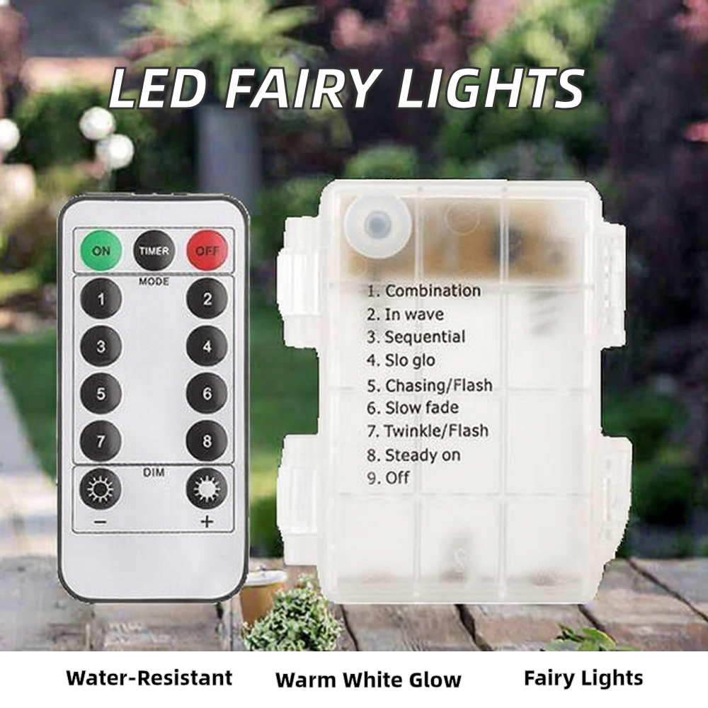 Outdoor and Indoor IP65 Rated Waterproof LED Copper Wire String Light for Bedroom Wedding Fairy Decorative Lighting