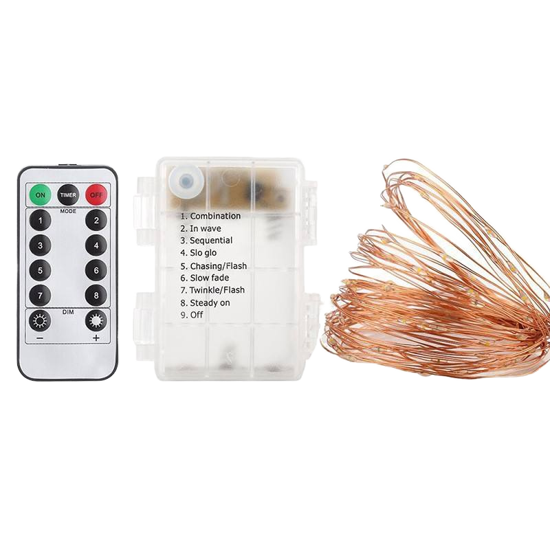 Outdoor and Indoor IP65 Rated Waterproof LED Copper Wire String Light for Bedroom Wedding Fairy Decorative Lighting