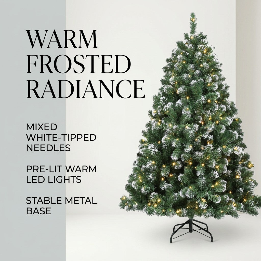 Flocked Christmas Tree with PE & PVC Mixed Tips